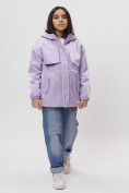 Купить Куртка демисезонная для девочки фиолетового цвета 22001F, фото 4