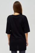 Купить Женские футболки туники черного цвета 22003Ch, фото 5