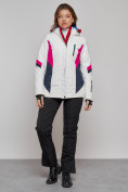 Купить Горнолыжная куртка женская зимняя белого цвета 2201-1Bl, фото 11
