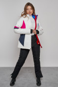 Купить Горнолыжная куртка женская зимняя белого цвета 2201-1Bl, фото 19