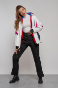 Купить Горнолыжная куртка женская зимняя белого цвета 2201-1Bl, фото 20