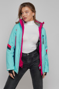 Купить Горнолыжная куртка женская зимняя бирюзового цвета 2201-1Br, фото 20