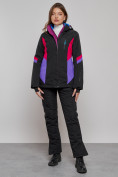 Купить Горнолыжная куртка женская зимняя черного цвета 2201-1Ch, фото 2
