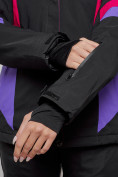 Купить Горнолыжная куртка женская зимняя черного цвета 2201-1Ch, фото 11