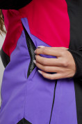Купить Горнолыжная куртка женская зимняя черного цвета 2201-1Ch, фото 14