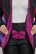 Купить Горнолыжная куртка женская зимняя черного цвета 2201-1Ch, фото 15