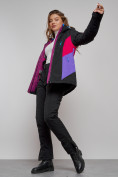 Купить Горнолыжная куртка женская зимняя черного цвета 2201-1Ch, фото 20
