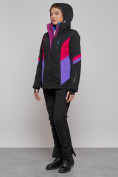Купить Горнолыжная куртка женская зимняя черного цвета 2201-1Ch, фото 7