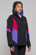 Купить Горнолыжная куртка женская зимняя черного цвета 2201-1Ch, фото 8