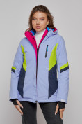 Купить Горнолыжная куртка женская зимняя фиолетового цвета 2201-1F