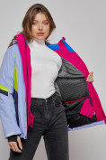 Купить Горнолыжная куртка женская зимняя фиолетового цвета 2201-1F, фото 10