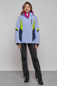 Купить Горнолыжная куртка женская зимняя фиолетового цвета 2201-1F, фото 11
