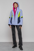 Купить Горнолыжная куртка женская зимняя фиолетового цвета 2201-1F, фото 15