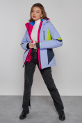 Купить Горнолыжная куртка женская зимняя фиолетового цвета 2201-1F, фото 17