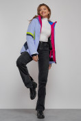 Купить Горнолыжная куртка женская зимняя фиолетового цвета 2201-1F, фото 19
