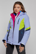 Купить Горнолыжная куртка женская зимняя фиолетового цвета 2201-1F, фото 2