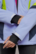Купить Горнолыжная куртка женская зимняя фиолетового цвета 2201-1F, фото 4