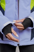 Купить Горнолыжная куртка женская зимняя фиолетового цвета 2201-1F, фото 5
