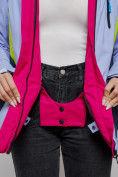 Купить Горнолыжная куртка женская зимняя фиолетового цвета 2201-1F, фото 8