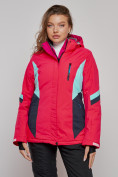Купить Горнолыжная куртка женская зимняя розового цвета 2201-1R
