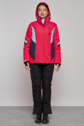 Купить Горнолыжная куртка женская зимняя розового цвета 2201-1R, фото 15