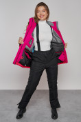 Купить Горнолыжная куртка женская зимняя розового цвета 2201-1R, фото 18
