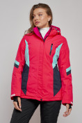 Купить Горнолыжная куртка женская зимняя розового цвета 2201-1R, фото 2