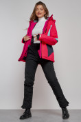 Купить Горнолыжная куртка женская зимняя розового цвета 2201-1R, фото 20