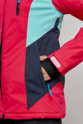 Купить Горнолыжная куртка женская зимняя розового цвета 2201-1R, фото 6