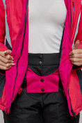 Купить Горнолыжная куртка женская зимняя розового цвета 2201-1R, фото 8