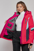 Купить Горнолыжная куртка женская зимняя розового цвета 2201-1R, фото 9