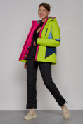 Купить Горнолыжная куртка женская зимняя салатового цвета 2201-1Sl, фото 6