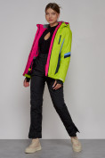 Купить Горнолыжная куртка женская зимняя салатового цвета 2201-1Sl, фото 7