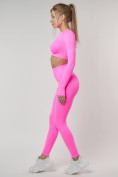 Купить Костюм для фитнеса розового цвета 22091R, фото 3