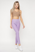 Купить Леггинсы женские фиолетового цвета 22099F, фото 2
