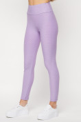 Купить Леггинсы женские фиолетового цвета 22099F, фото 4