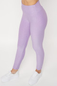 Купить Леггинсы женские фиолетового цвета 22099F, фото 7