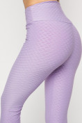 Купить Леггинсы женские фиолетового цвета 22099F, фото 8