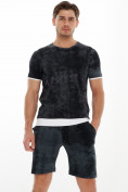 Купить Мужская футболка варенка темно-серого цвета 221004TC