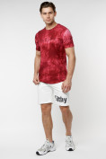 Купить Мужская футболка варенка бордового цвета 221005Bo, фото 5