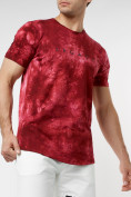 Купить Мужская футболка варенка бордового цвета 221005Bo, фото 4