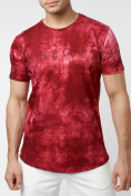 Купить Мужская футболка варенка бордового цвета 221005Bo