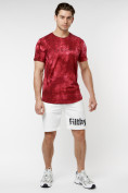 Купить Мужская футболка варенка бордового цвета 221005Bo, фото 6