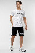 Купить Мужская футболка с надпесью белого цвета 221038Bl, фото 7
