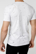 Купить Мужская футболка с надпесью белого цвета 221038Bl, фото 4