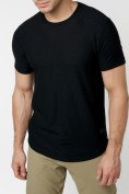 Купить Однотонная футболка черного цвета 221063Ch, фото 2