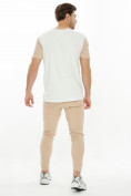 Купить Костюм штаны с футболкой бежевого цвета 221086B, фото 3