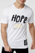 Купить Мужская футболка с надписью белого цвета 221109Bl, фото 3