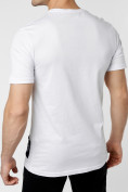 Купить Мужская футболка с надписью белого цвета 221109Bl, фото 4