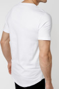 Купить Мужская футболка с надписью белого цвета 221146Bl, фото 4